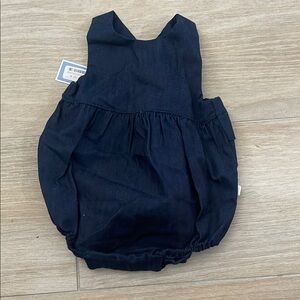 NWT Jacadi Navy Baby Romper